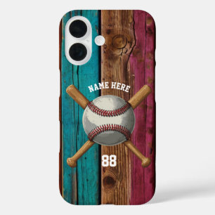 Coque Pour iPhone 16 Nom et numéro de baseball personnalisé tendance Bo