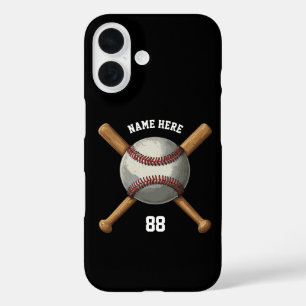 Coque Pour iPhone 16 Nom et numéro de baseball personnalisé tendance No