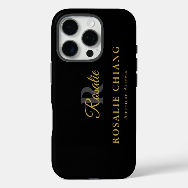 Coques Case-Mate iPhone Nom et titre personnalisés avec monogramme (Verso)
