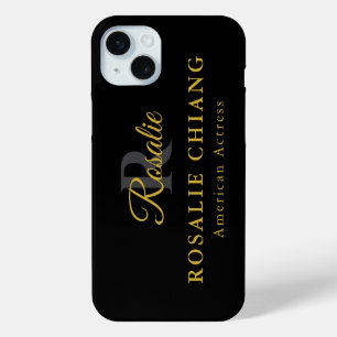 Coque Case-Mate iPhone Nom et titre personnalisés avec monogramme