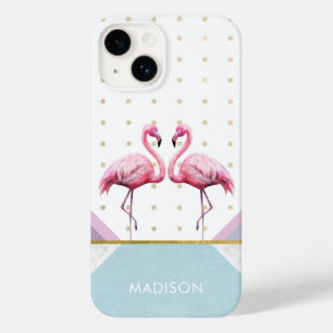 Coque Case-Mate iPhone Nom féminin rose flamant moderne tendance