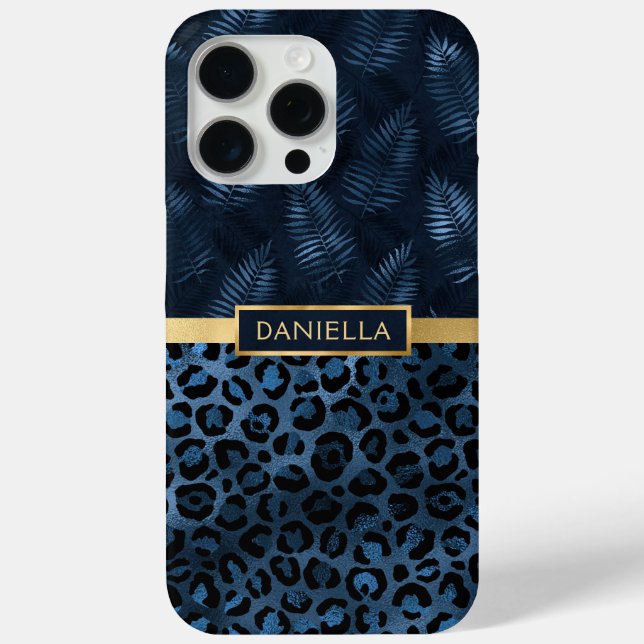 Coques Case-Mate iPhone Nom floral tropical de paillettes d'impression léo (Verso)