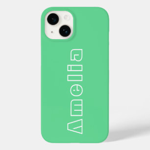 Coque Case-Mate iPhone Nom Green Simple Modern Typographie