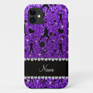 Coques Pour iPhone Nom indigo violet parties scintillant volleyballs 