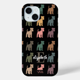 Coque Case-Mate iPhone Nom Initial Rétro Schnauzer Personnalisé pour l'Am