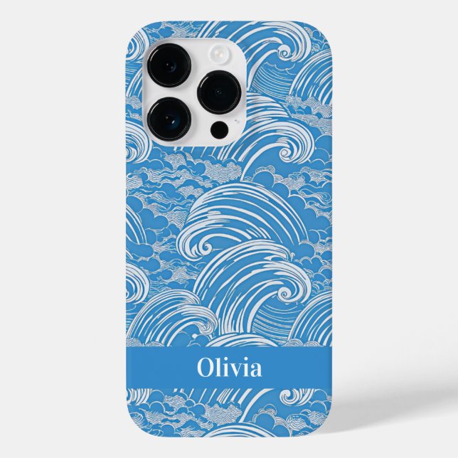 Coques Case-Mate iPhone Nom japonais Motif Waves (Verso)