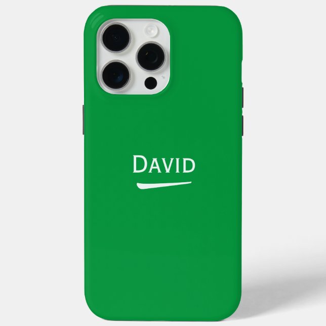 Coques Case-Mate iPhone Nom Lumière personnalisée sur vert (Verso)