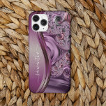 Coque Case-Mate iPhone Nom manuscrit Fractal Purple<br><div class="desc">Cette conception est également disponible sur d'autres modèles de téléphone. Choisissez Type de périphérique pour voir d'autres iPhone, Samsung Galaxy ou coques Google. Certains styles peuvent être modifiés en sélectionnant Style si c'est une option. Cette conception peut être personnalisée dans la zone fournie en modifiant la photo et/ou le texte....</div>