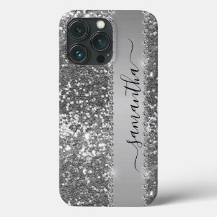 Case-Mate iPhone Case Nom manuscrit Graphite Diamond Parties scintillant