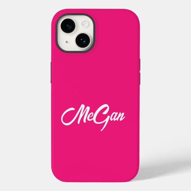 Coques Case-Mate iPhone Nom moderne customisé Monogramme minimal Couleur r (Verso)