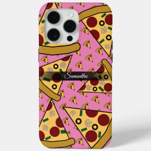 Coque Case-Mate iPhone Nom moderne personnalisé Slice Pizza Rose