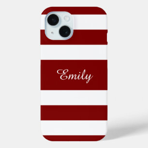 Coque Case-Mate iPhone Nom moderne Red Stripes
