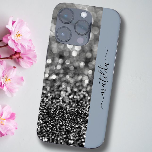 Coques Case-Mate iPhone Nom MODIFICATIF Parties scintillant Bokeh graphite (Créateur téléchargé)