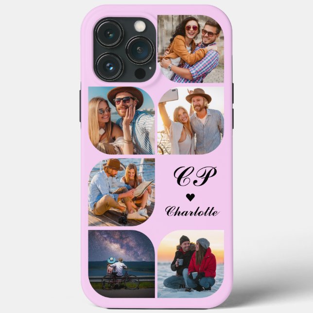Coques Case-Mate iPhone Nom Monogramme 6 Photo Moderne Tendance Simple (Verso)