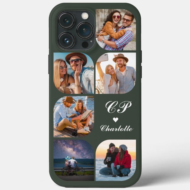 Coques Case-Mate iPhone Nom Monogramme 6 Photo Moderne Tendance Simple (Verso)