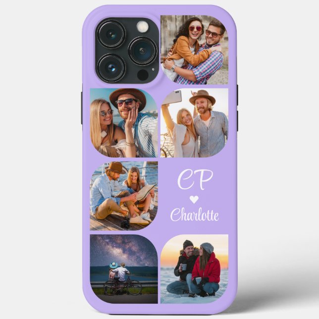 Coques Case-Mate iPhone Nom Monogramme 6 Photo Moderne Tendance Simple (Verso)