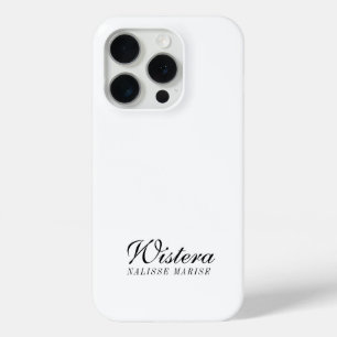 Coque Case-Mate iPhone Nom Monogramme Noir Blanc Moderne