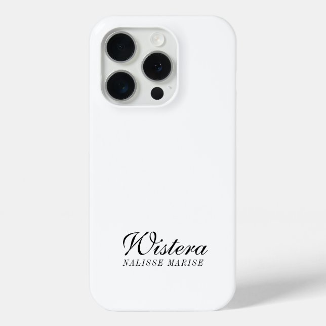 Coques Case-Mate iPhone Nom Monogramme Noir Blanc Moderne (Verso)