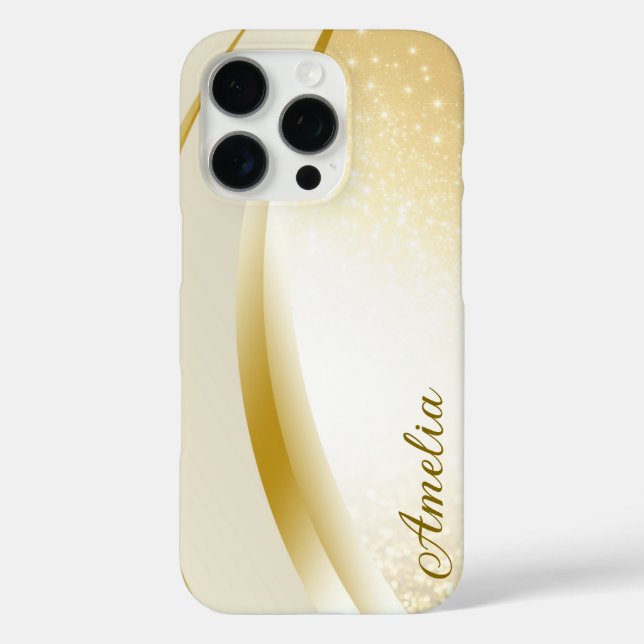 Coques Case-Mate iPhone Nom monogrammé pailleté élégant (Verso)