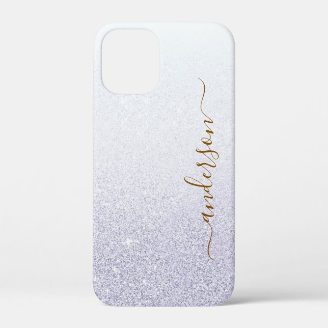 Coques Case-Mate iPhone Nom monogrammé pailleté élégant (Verso)