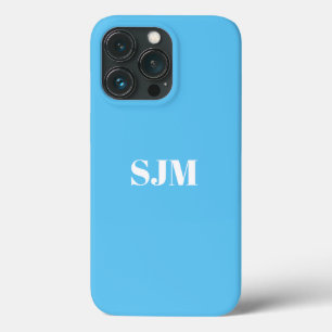 Case-Mate iPhone Case Nom monogramme personnalisé minimaliste bleu ciel