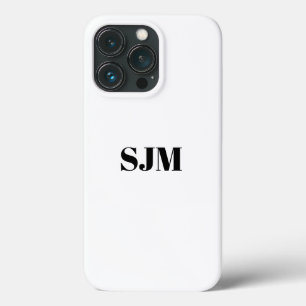 Case-Mate iPhone Case Nom monogramme personnalisé minimaliste noir et bl