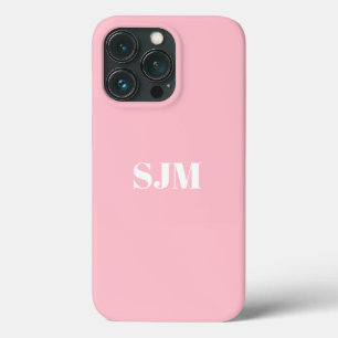 Case-Mate iPhone Case Nom monogramme personnalisé minimaliste rose paste