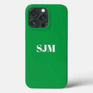 Case-Mate iPhone Case Nom monogramme personnalisé minimaliste vert blanc