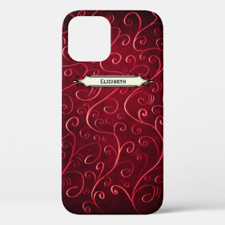 Case-Mate iPhone Case Nom Motif Elegant Red Swirls
