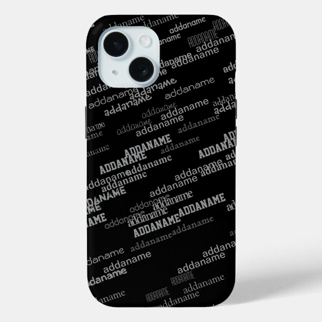 Coques Case-Mate iPhone Nom Motif Monogramme (Verso)