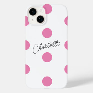 Coque Case-Mate iPhone Nom   Motif Pois rose