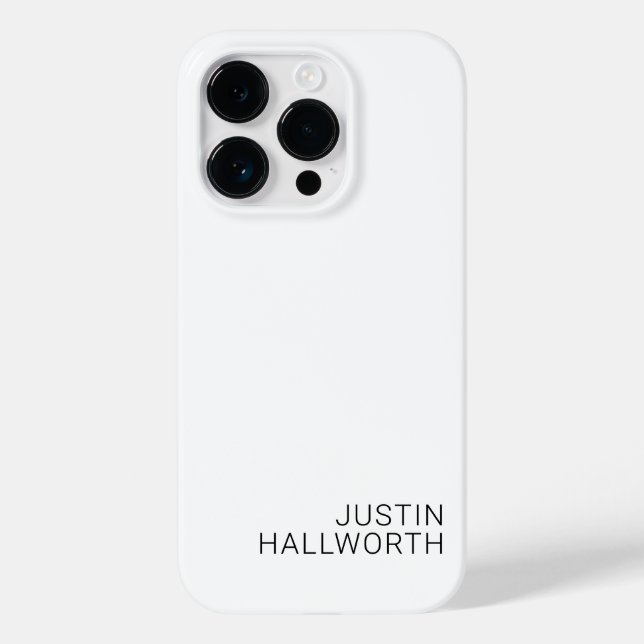 Coques Case-Mate iPhone Nom noir moderne sur blanc (Verso)