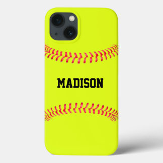 Case-Mate iPhone Case Nom, nom ou texte du joueur de softball personnali