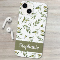 Nom Olives Aquarelle Vert Sage