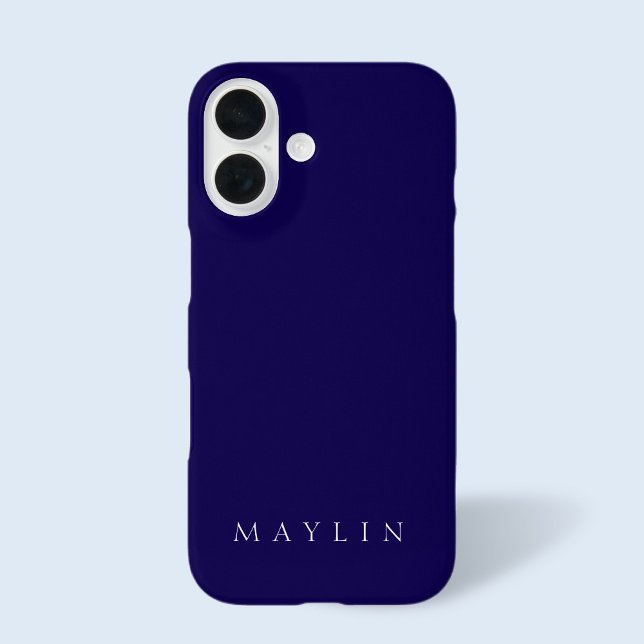 Coques Case-Mate iPhone Nom ou Mot Classique | Bleu foncé violacé (Créateur téléchargé)