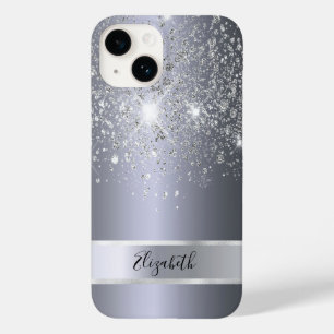 Coque Case-Mate iPhone Nom parties scintillant argent glamour