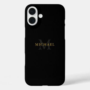 Coque Pour iPhone 16 Plus Nom personnalisable et initiale
