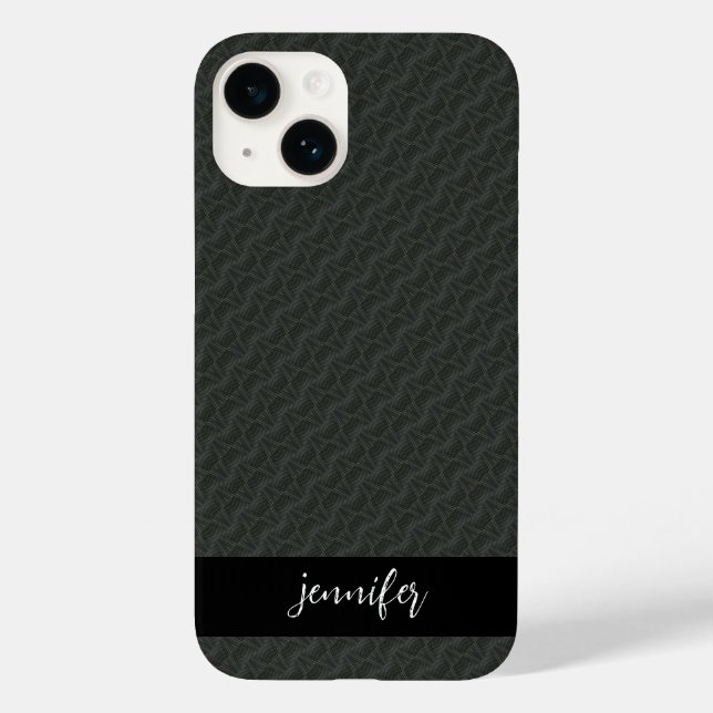 Coques Case-Mate iPhone Nom personnalisable Gris acier sans soudure motif (Verso)