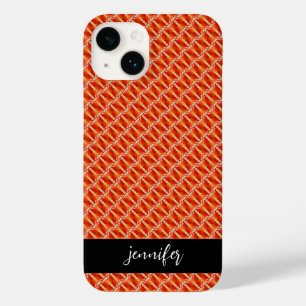 Coque Case-Mate iPhone Nom personnalisable motif orange transparent