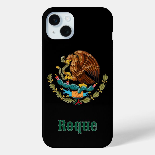 Coques Case-Mate iPhone Nom personnalisé Aigle Mexicain (Verso)