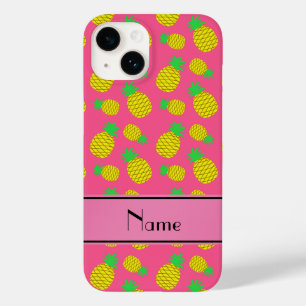 Coque Case-Mate iPhone Nom personnalisé ananas rose jaune