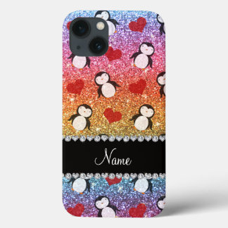 Coque Case-Mate iPhone Nom personnalisé arc-en-ciel parties scintillant c