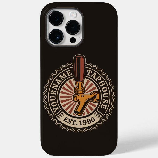 Coques Case-Mate iPhone NOM Personnalisé Artisanat Bière Taphouse Brasseri (Verso)