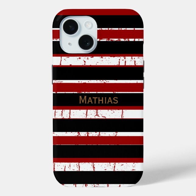 Coques Case-Mate iPhone Nom personnalisé avec bande (Verso)