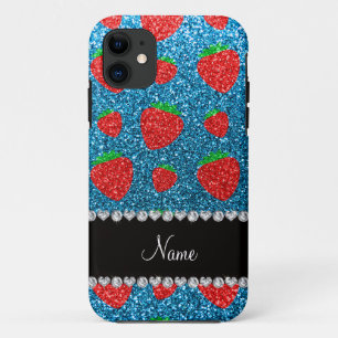 Coques Pour iPhone Nom personnalisé bleu ciel parties scintillant fra