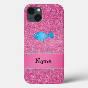 Coque Case-Mate iPhone Nom personnalisé bleu narval parties scintillant r