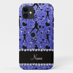 Etui iPhone Case-Mate Nom personnalisé bleu parties scintillant volleyba