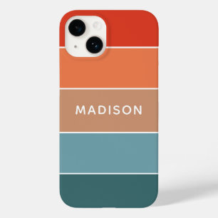 Coque Case-Mate iPhone Nom personnalisé bloc de couleur Terre coloré mode