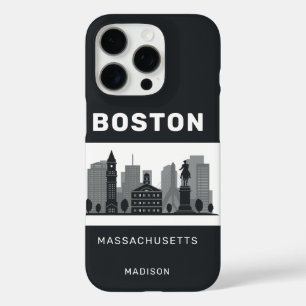 Coque iPhone 16 Pro Nom personnalisé Boston Massachusetts