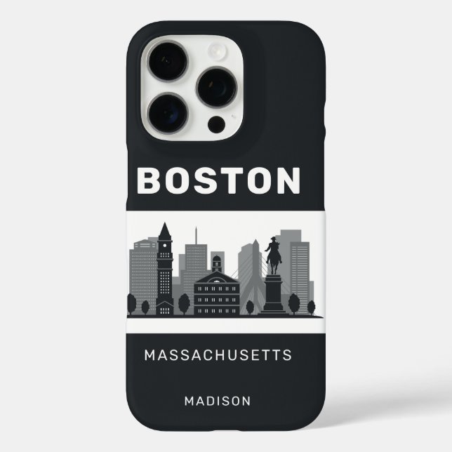 Coques Case-Mate iPhone Nom personnalisé Boston Massachusetts (Verso)